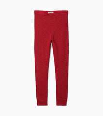 Hatley Girls Red Shimmer Knit Leggings
