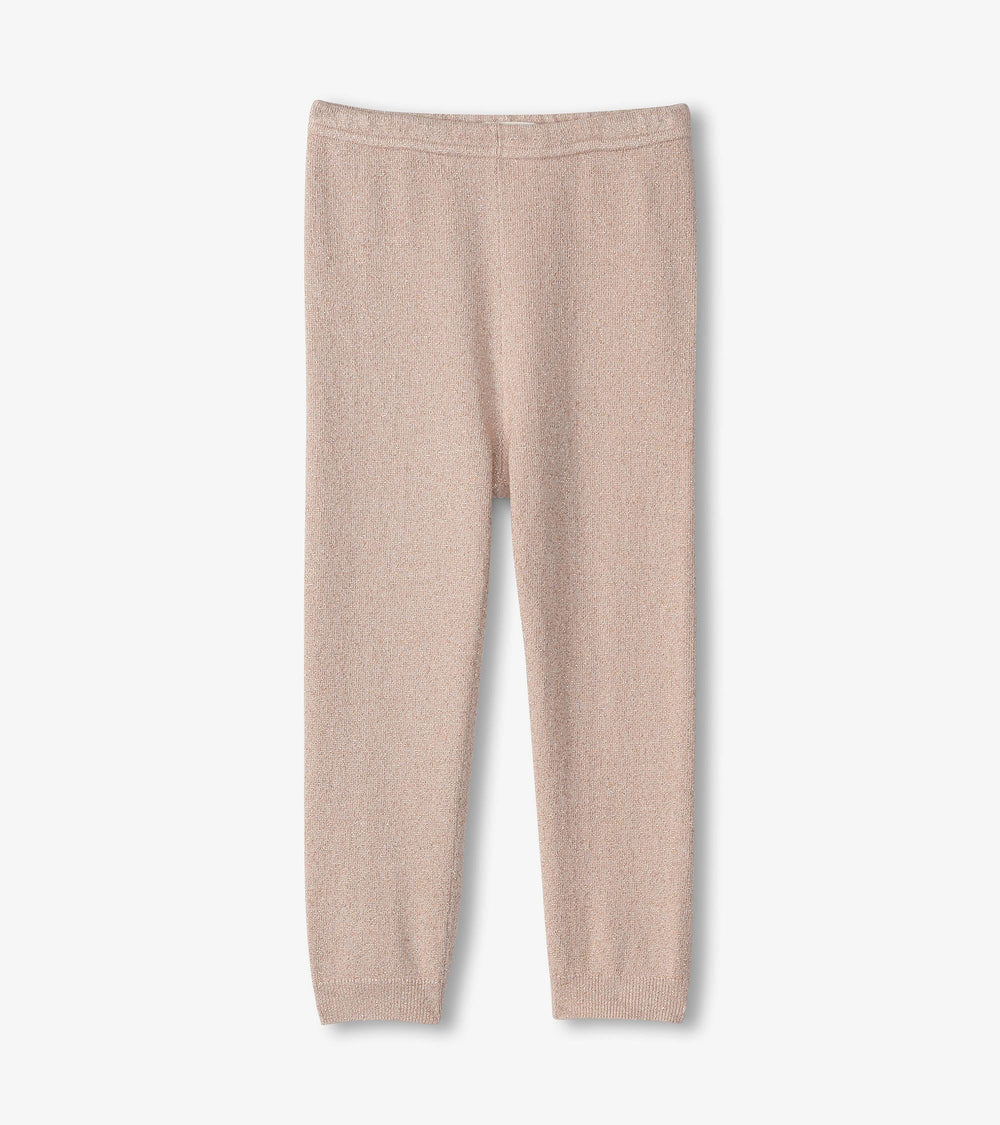 Hatley Baby Girls Gold Glitter Cable Knit Leggings