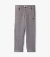 Hatley Boys Dark Grey Herringbone Straight Leg Pants