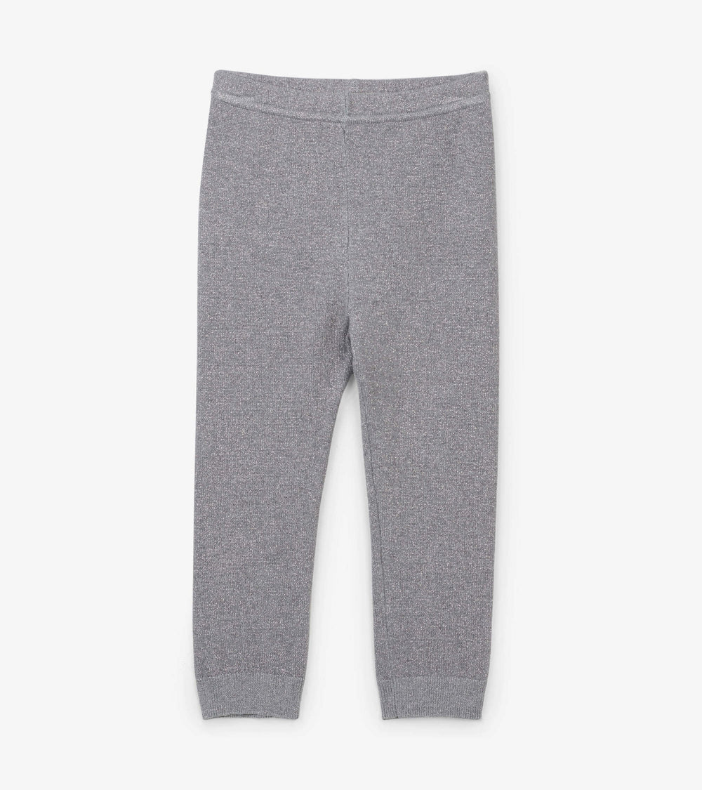 Hatley Baby Silver Glitter Cable Knit Leggings