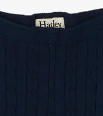 Hatley Girls Navy Cable Knit Tights