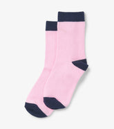 Hatley Kids Pink & Navy Crew Socks