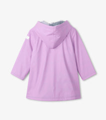 Hatley Girls Lilac Button-Up Rain Jacket