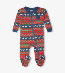 Hatley Baby Bulldog Fair Isle Bamboo Footed Sleeper