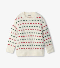 Hatley Girls Holiday Basket Weave Sweater