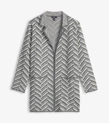 Hatley Sweater Blazer - Grey Chevron