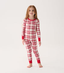 Hatley Girls Plaid Hearts Pajama Set
