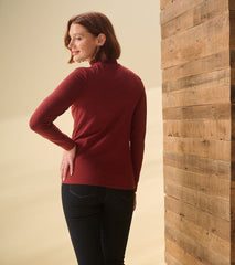 Hatley Mock Neck Top - Russet Brown