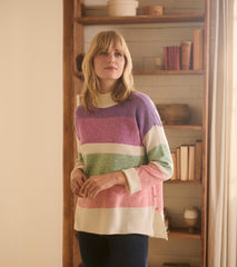 Hatley Mock Neck Tunic - Sunrise Color Block