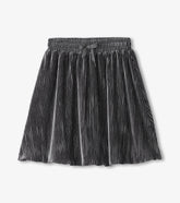 Hatley Girls Silver Shine Pleated Velour Skirt