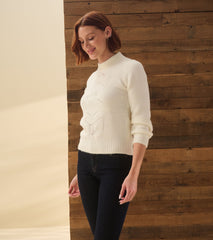 Hatley Petal Cable Sweater - Winter White