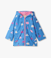 Hatley Girls Ballet School Color Changing Zip-Up Rain Jacket