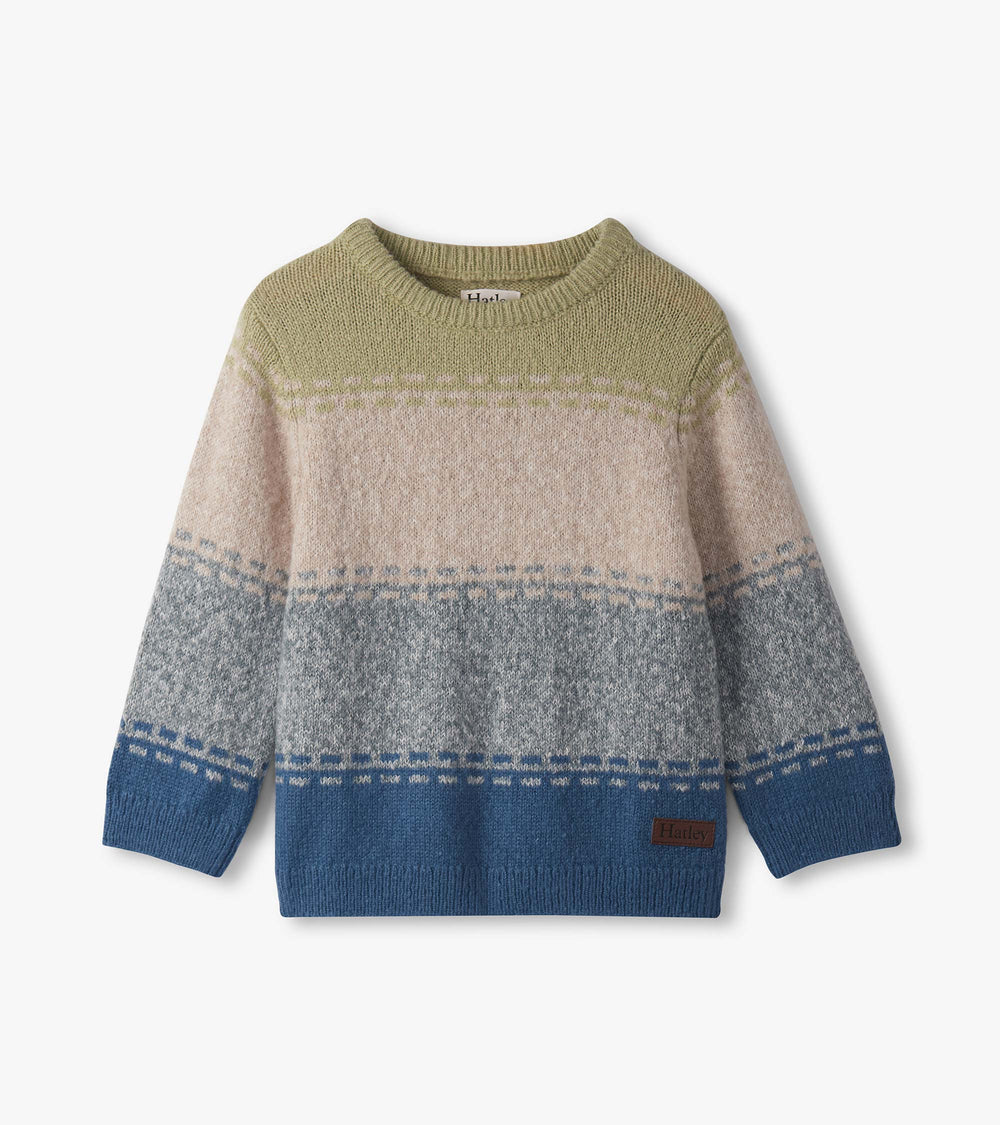 Hatley Baby & Toddler Boys Blue Combo Crew Neck Sweater
