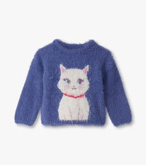 Hatley Baby & Toddler Girls Kitty Cat Furry Sweater