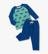 Hatley Baby & Toddler Boys Dino Glow Raglan Lounge Set