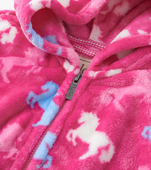 Hatley Girls Beautiful Horses Fleece Zip-Up Hoodie