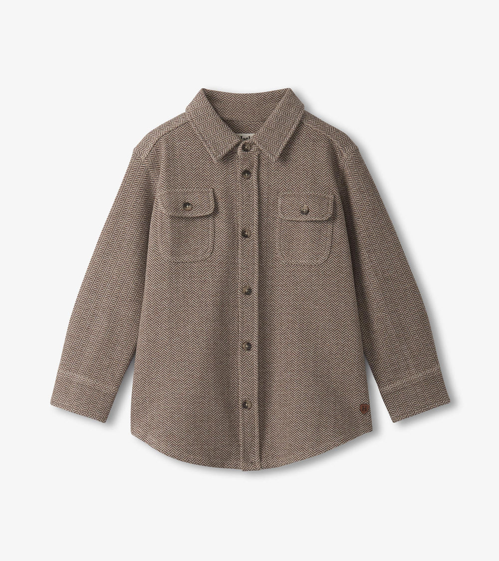 Hatley Boys Brown Sugar Herringbone Button Down Shirt
