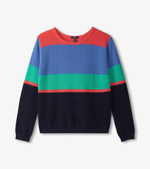 Hatley Devon Sweater - Bright Colorblock Stripes