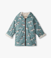 Hatley Boys Hunting Dogs Sherpa Lined Zip-Up Rain Jacket