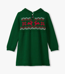 Hatley Baby & Toddler Girls Eden Green Cable Knit Sweater Dress