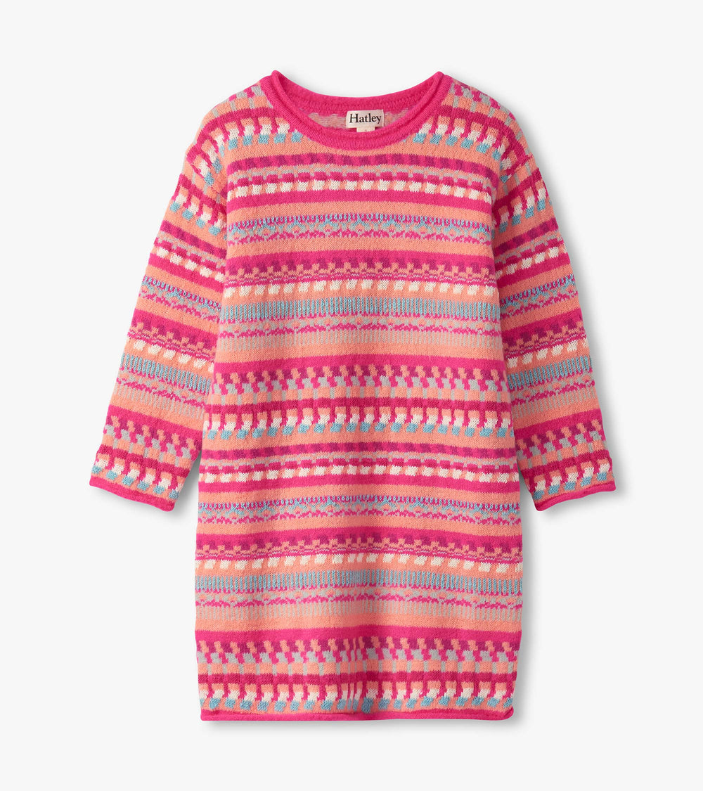 Hatley Girls Sunset Stripe Sweater Dress
