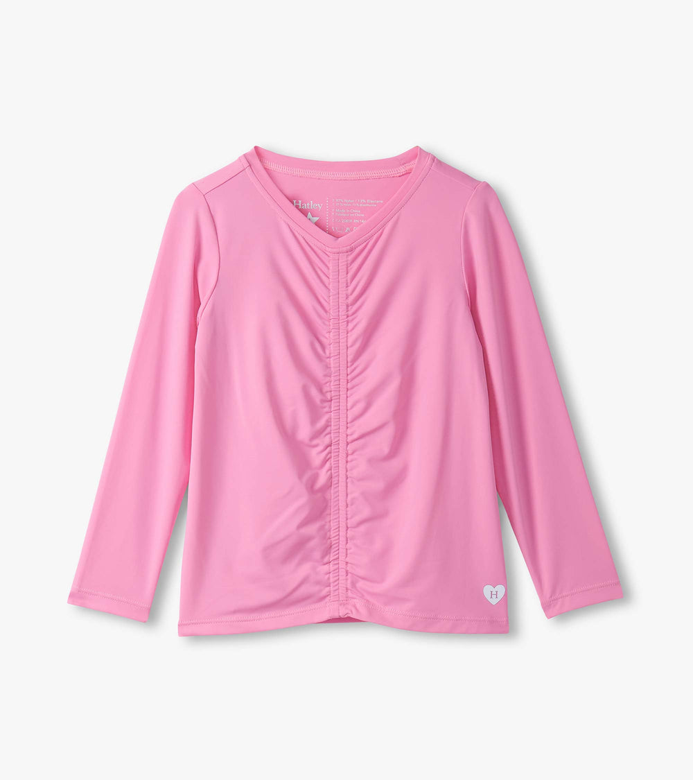 Hatley Girls Fuchsia Pink Gathered Front Top