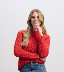 Hatley Dylan Cable Knit Sweater - Red