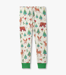 Hatley Girls Holiday Animals Cotton Pajama Set