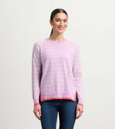 Hatley Olivia Sweater - Lilac Pink Stripes