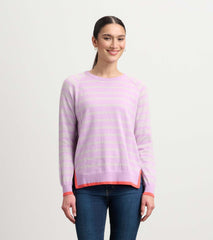 Hatley Olivia Sweater - Lilac Pink Stripes