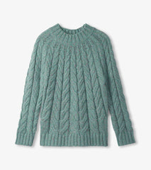 Hatley Dylan Cable Knit Sweater - Light Turquoise