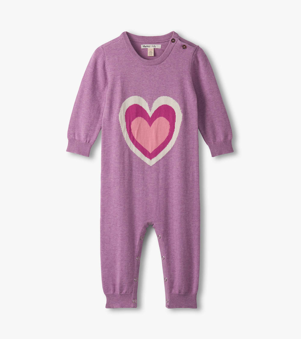 Hatley Baby Girls Hearts Sweater Romper