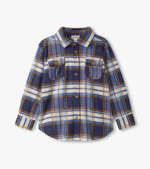 Hatley Boys Mountain Top Plaid Fleece Button-Up Shirt
