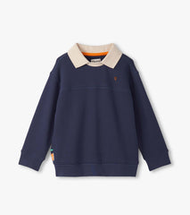 Hatley Boys Patriot Blue Fooler Polo Pullover