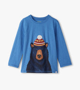 Hatley Boys Bear Long Sleeve Graphic Tee