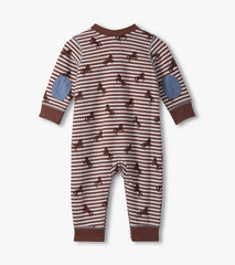 Hatley Baby Boys Ranch Horses Button Yoke Romper