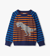 Hatley Boys Dino Mixed Stripes Raglan Sweater