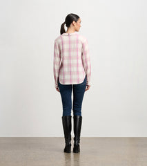 Hatley Lila Button Down - Pink Plaid