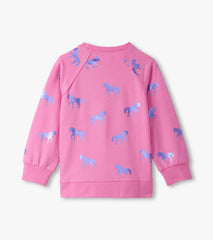 Hatley Girls Shimmer Horses Sweater