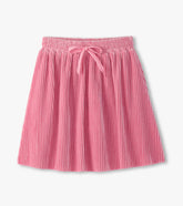 Hatley Girls Sea Pink Pleated Velour Skirt