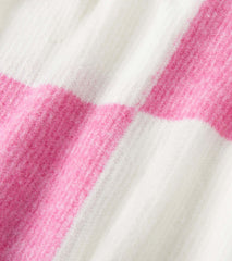 Hatley Girls Sea Pink Check Drop Shoulder Sweater
