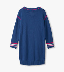 Hatley Girls Sapphire Drop Shoulder Sweater Dress