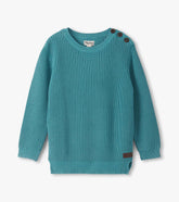 Hatley Boys Teal Button Neck Sweater