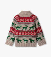 Hatley Baby & Toddler Boys Winter Elk Shawl Collar Cardigan