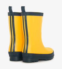 Hatley Kids Yellow & Navy Matte Rain Boots
