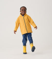 Hatley Kids Yellow & Navy Matte Rain Boots