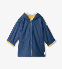 Hatley Kids Navy Zip-Up Rain Jacket