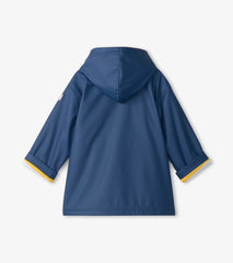 Hatley Kids Navy Zip-Up Rain Jacket