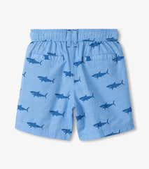 Hatley Boys Sharks Oxford Woven Shorts