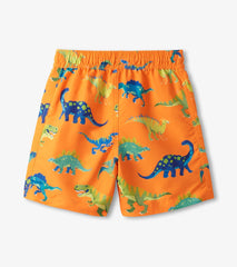 Hatley Boys Colorblock Dino Swim Shorts